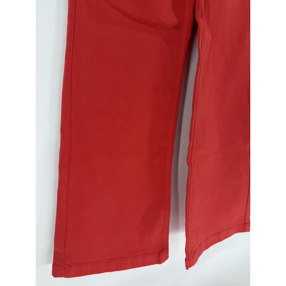 Risen Wide Leg Jeans Womens Poppy Red High Rise Stretch Fireball Pants Size 1/25 - Picture 4 of 8